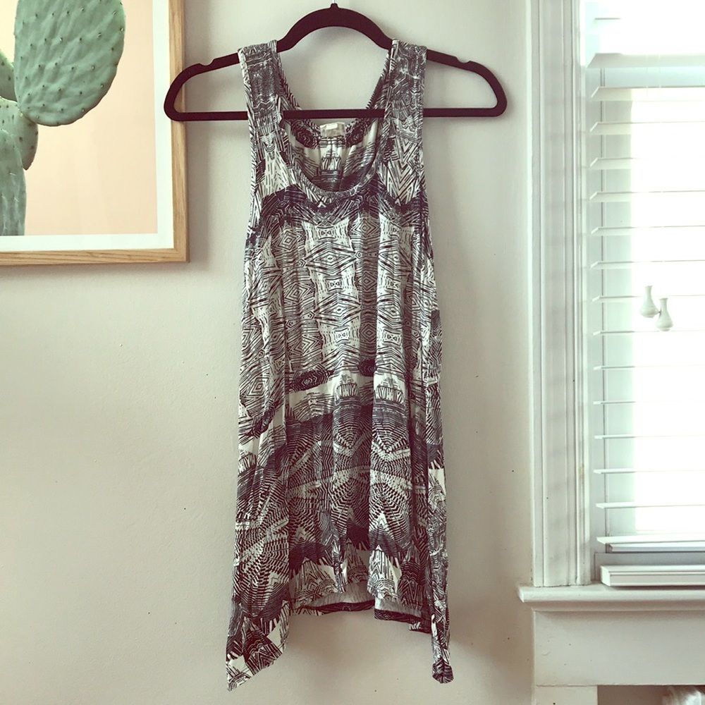 Anthropologie sleeveless tunic top